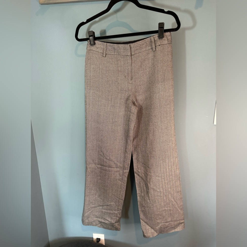 Isaac Mizrahi for Target Herringbone Wool Dress Pants in Grey/Black